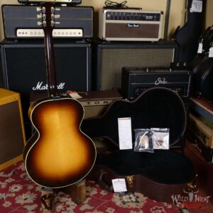 Gibson J-185 Original Electric-Acoustic Guitar Vintage Sunburst - Image 8