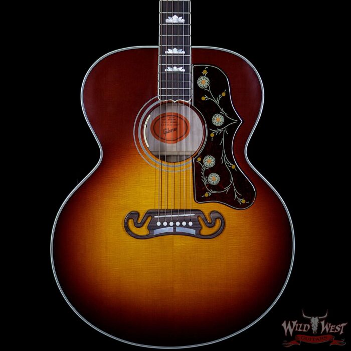 Gibson Custom Shop SJ-200 Flame Maple Side Back & Neck Rosewood Board Wildfire Burst - Image 3