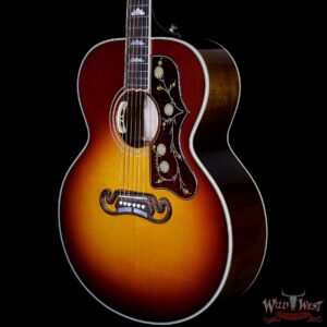 Gibson Custom Shop SJ-200 Flame Maple Side Back & Neck Rosewood Board Wildfire Burst - Image 2