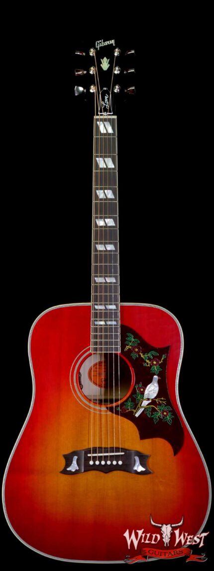 Gibson Montana Frank Hannon Love Dove Electric-Acoustic Vintage Cherry Sunburst Signed by Frank Hannon