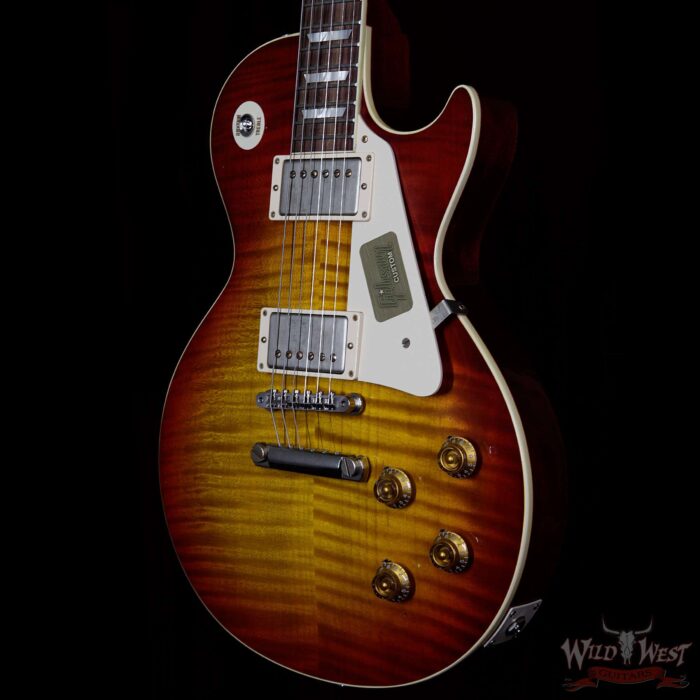 2016 Gibson Custom Shop Les Paul 1959 Reissue R9 Aged AAA Flame Maple Top Washed Cherry - Image 2
