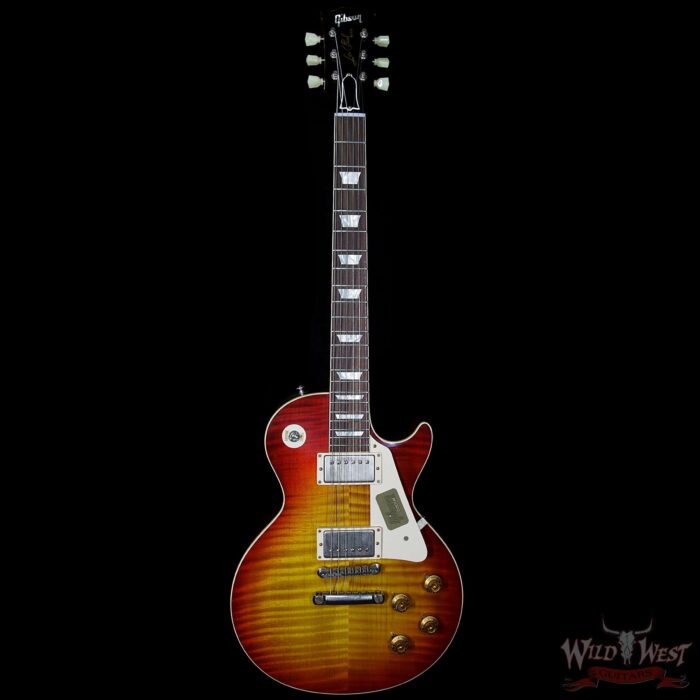 2016 Gibson Custom Shop Les Paul 1959 Reissue R9 Aged AAA Flame Maple Top Washed Cherry - Image 5