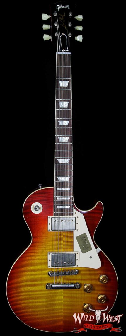2016 Gibson Custom Shop Les Paul 1959 Reissue R9 Aged AAA Flame Maple Top Washed Cherry