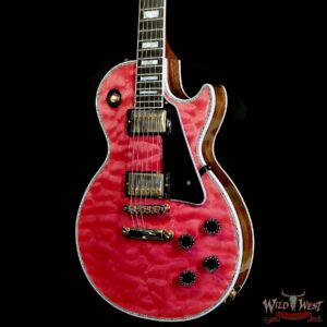 Gibson Custom Shop M2M Hand Selected 5A Quilt Maple Top Les Paul Custom Ebony Fingerboard VOS Chablis Pink 8.50 LBS - Image 2