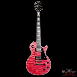 Gibson Custom Shop M2M Hand Selected 5A Quilt Maple Top Les Paul Custom Ebony Fingerboard VOS Chablis Pink 8.50 LBS - Image 3