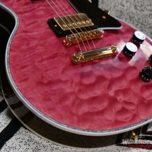 Gibson Custom Shop M2M Hand Selected 5A Quilt Maple Top Les Paul Custom Ebony Fingerboard VOS Chablis Pink 8.50 LBS - Image 9