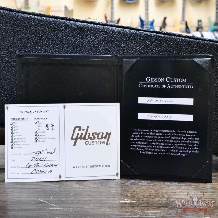 Gibson Custom Shop Les Paul Custom Gloss Ebony Nickel Hardware 9.95 LBS - Image 11