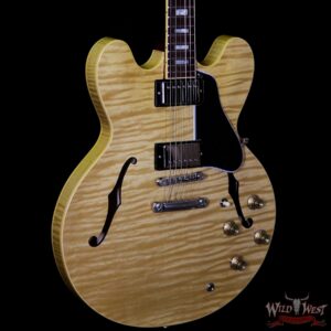Gibson Memphis ES-335 Figured 2018 Dark Rosewood Fretboard Dark Vintage Natural - Image 4