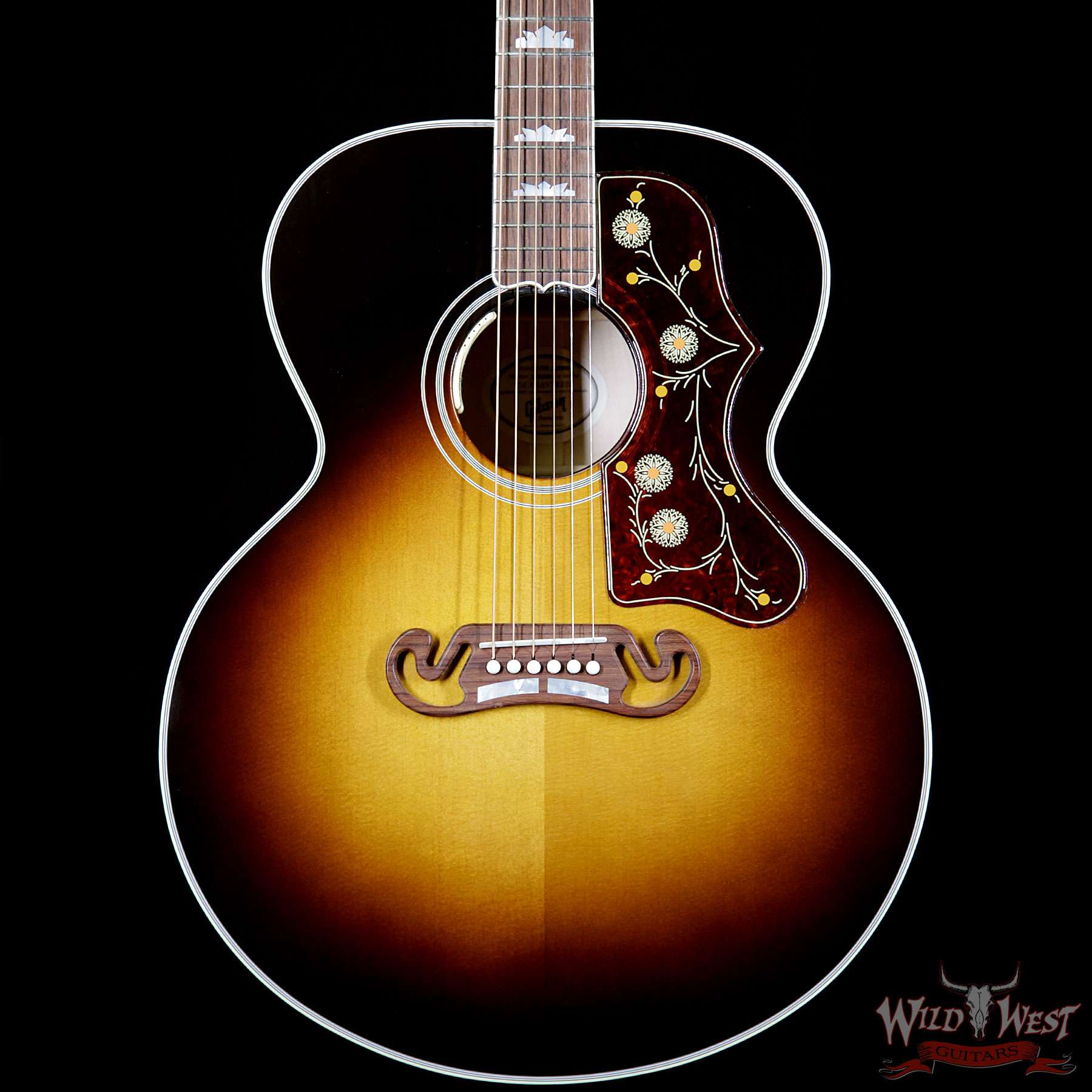 gibson-sj200-std-13426084-bf__wwg.jpg Gibson SJ-200 Standard Electric-Acoustic Guitar Vintage Sunburst - Image 3