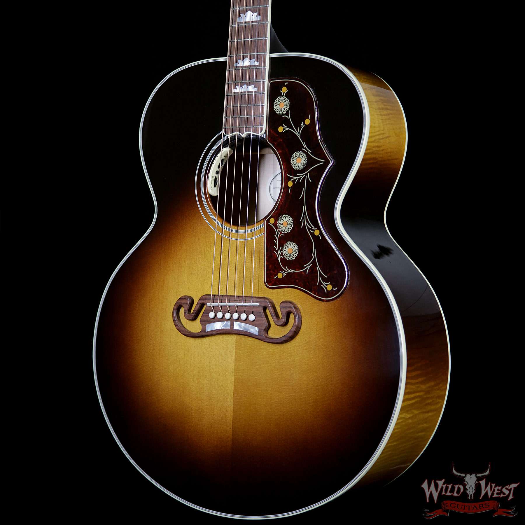gibson-sj200-std-13426084-br__wwg.jpg Gibson SJ-200 Standard Electric-Acoustic Guitar Vintage Sunburst - Image 2