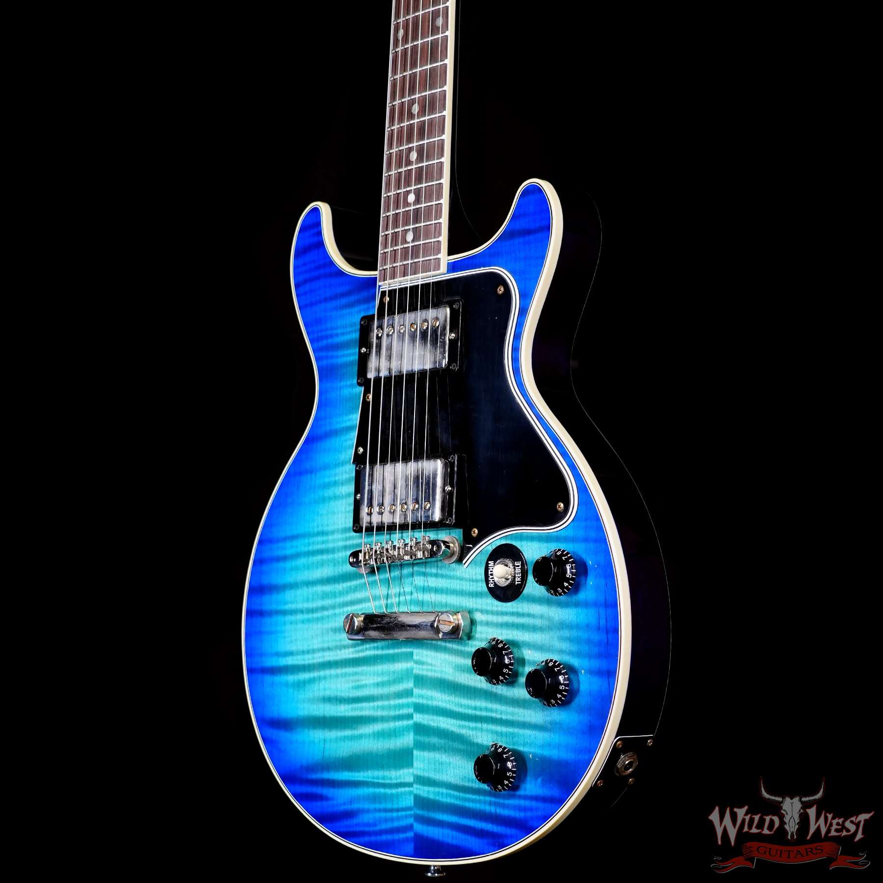 gibsoncs-04003-br__wwg.jpg Gibson Custom Shop Les Paul Special Double Cut Figured Top Blue Burst 7.90 LBS - Image 2