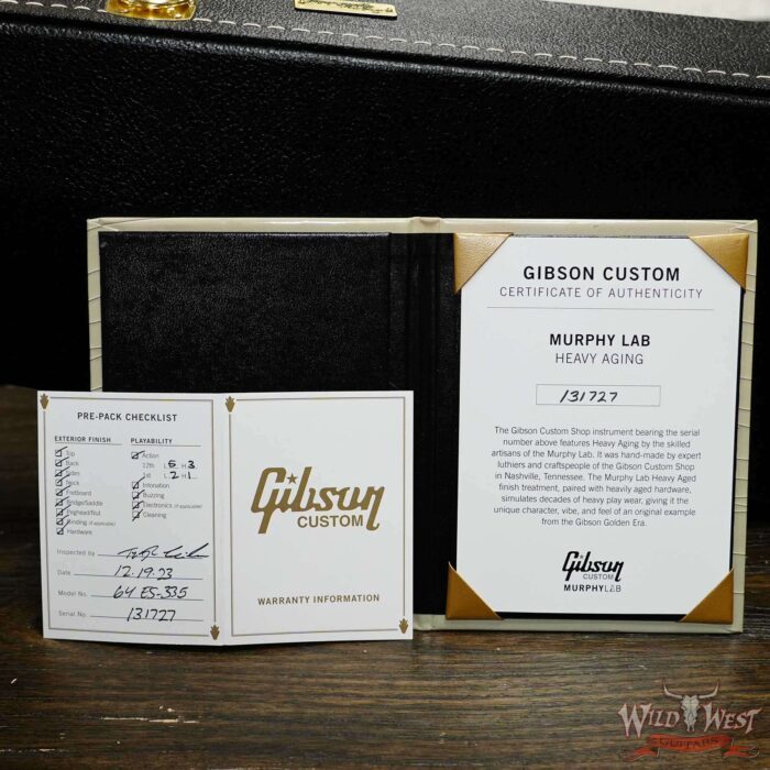 Gibson Custom Shop M2M 1964 ES-335 Murphy Lab Heavy Aged Candy Apple Blue 7.65 LBS - Image 16
