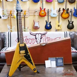 Gibson Custom Shop 1958 Korina Flying V Reissue Natural (Black Pickguard) - Image 6