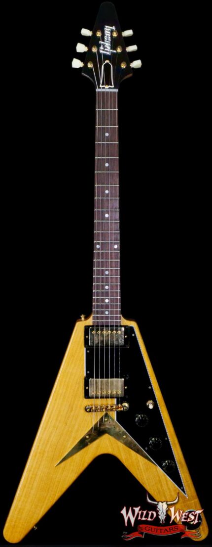 Gibson Custom Shop 1958 Korina Flying V Reissue Natural (Black Pickguard)