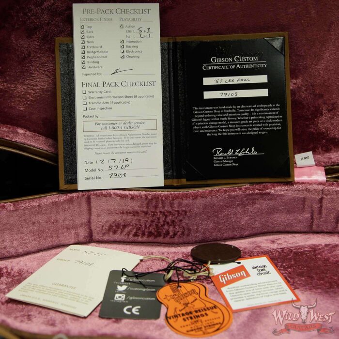 Gibson Custom Shop Historic 1957 Les Paul Goldtop ‘57 Reissue VOS Natural Back 8.75 LBS - Image 11