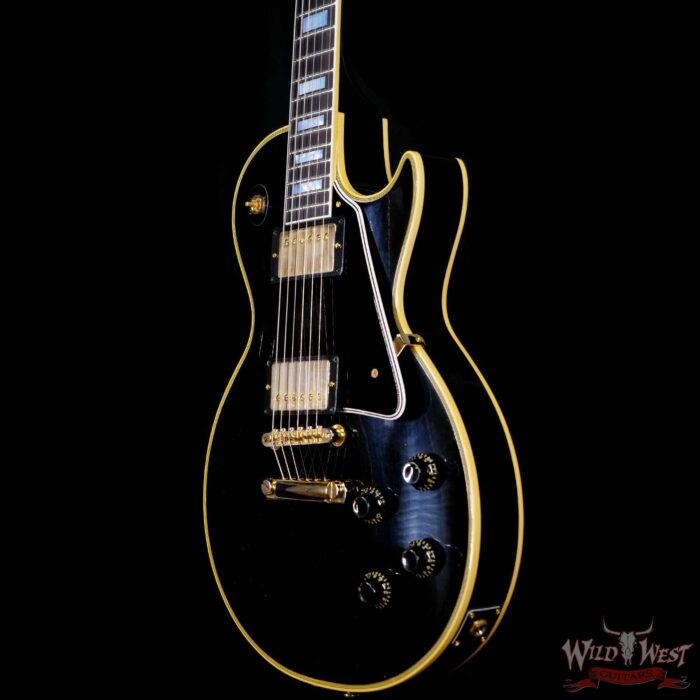 Gibson Customn Shop Murphy Lab 1957 Les Paul Custom 2-Pickup Ebony Fingerboard Ultra Light Aged Ebony(Black) - Image 2