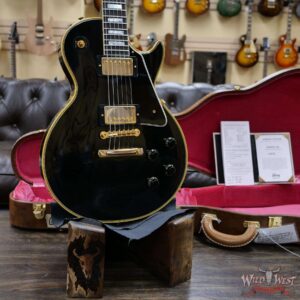 Gibson Customn Shop Murphy Lab 1957 Les Paul Custom 2-Pickup Ebony Fingerboard Ultra Light Aged Ebony(Black) - Image 7