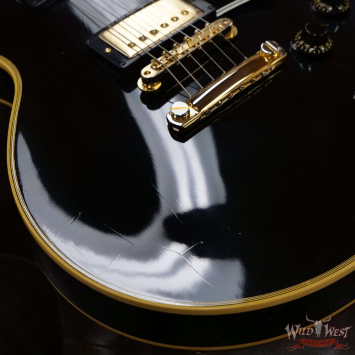 Gibson Customn Shop Murphy Lab 1957 Les Paul Custom 2-Pickup Ebony Fingerboard Ultra Light Aged Ebony(Black) - Image 8