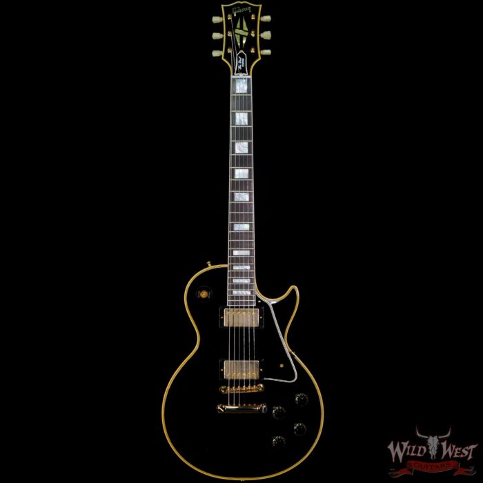 Gibson Customn Shop Murphy Lab 1957 Les Paul Custom 2-Pickup Ebony Fingerboard Ultra Light Aged Ebony(Black) - Image 3