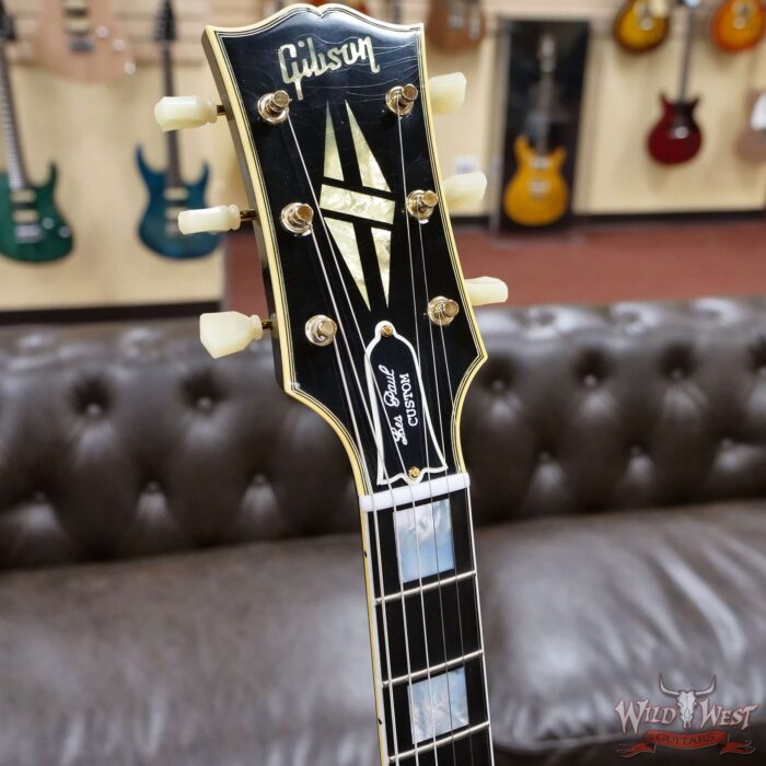 Gibson Customn Shop Murphy Lab 1957 Les Paul Custom 2-Pickup Ebony Fingerboard Ultra Light Aged Ebony(Black) - Image 6