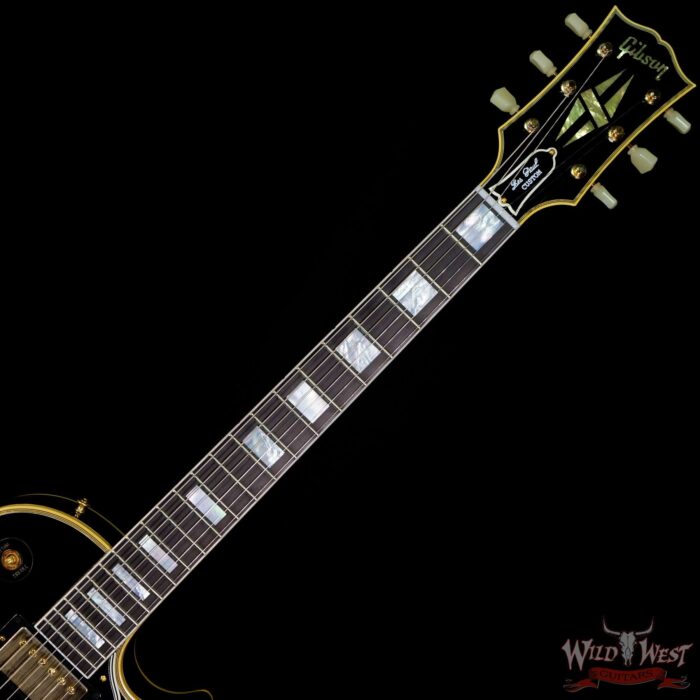 Gibson Customn Shop Murphy Lab 1957 Les Paul Custom 2-Pickup Ebony Fingerboard Ultra Light Aged Ebony(Black) - Image 4