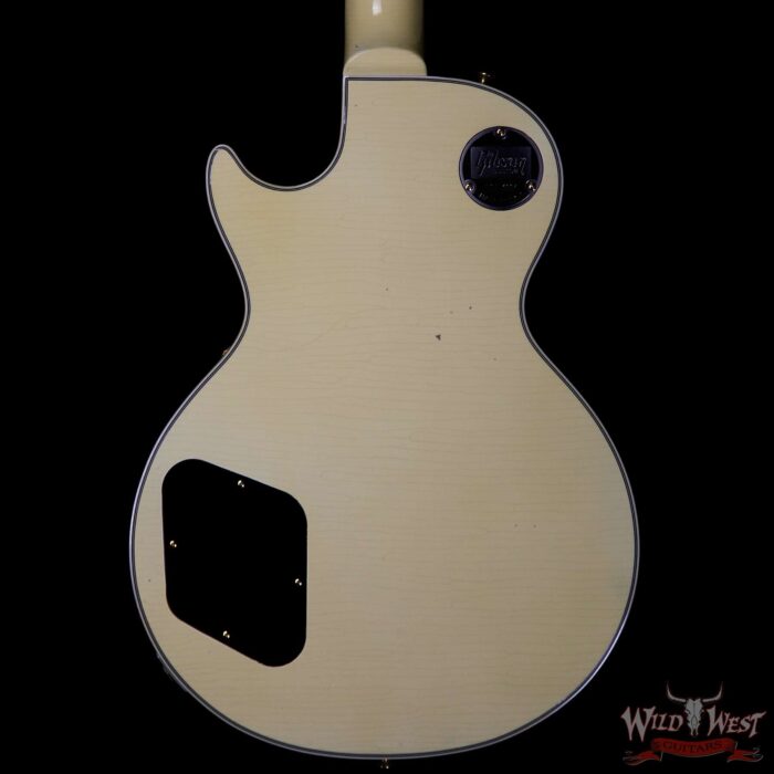 Gibson Custom Shop M2M 1957 Les Paul Custom Reissue Aged Ebony Fingerboard Classic White - Image 6