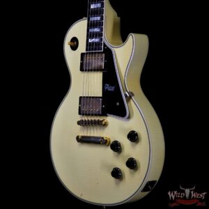 Gibson Custom Shop M2M 1957 Les Paul Custom Reissue Aged Ebony Fingerboard Classic White - Image 2