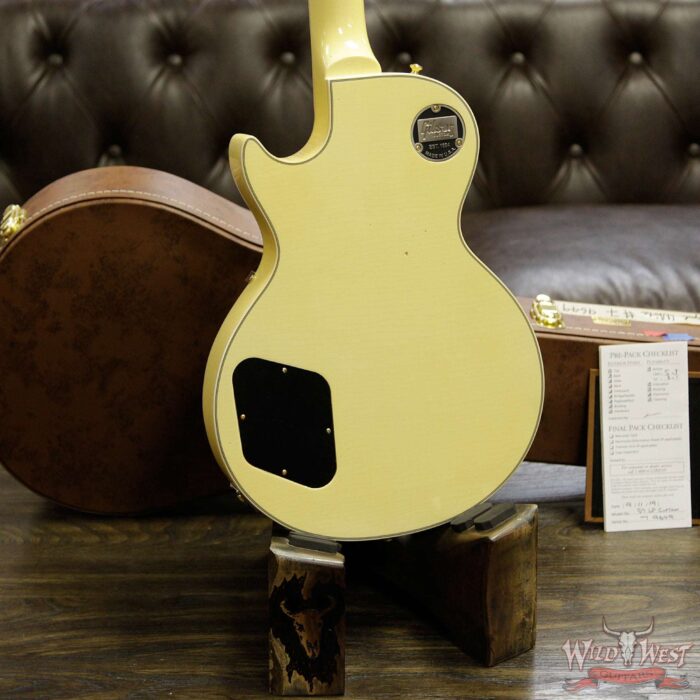 Gibson Custom Shop M2M 1957 Les Paul Custom Reissue Aged Ebony Fingerboard Classic White - Image 15