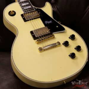 Gibson Custom Shop M2M 1957 Les Paul Custom Reissue Aged Ebony Fingerboard Classic White - Image 13