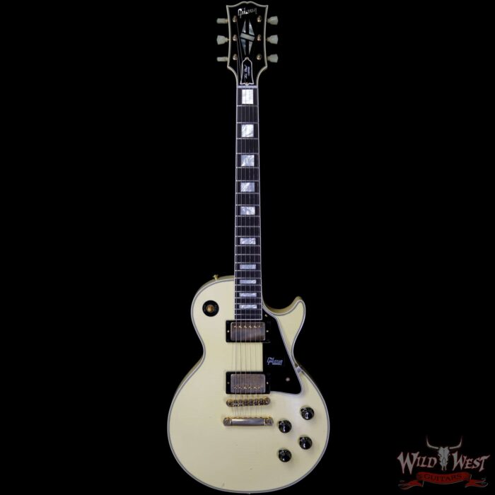 Gibson Custom Shop M2M 1957 Les Paul Custom Reissue Aged Ebony Fingerboard Classic White - Image 4