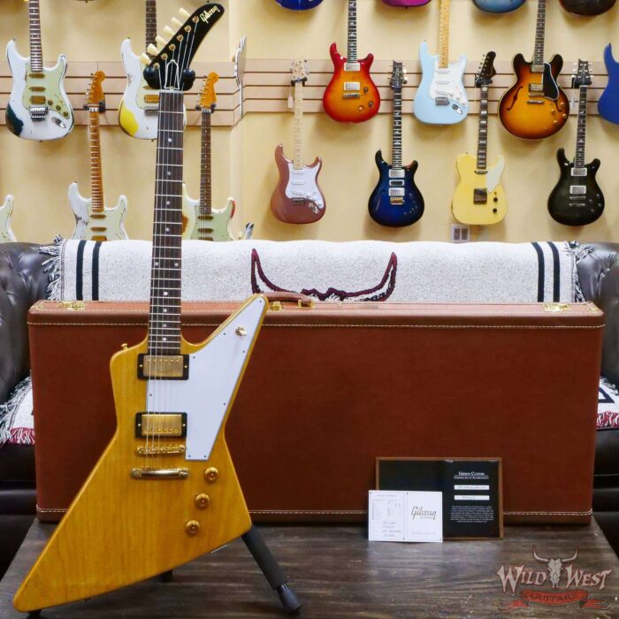 Gibson Custom Shop 1958 Korina Explorer Reissue Natural (White Pickguard) - Image 6