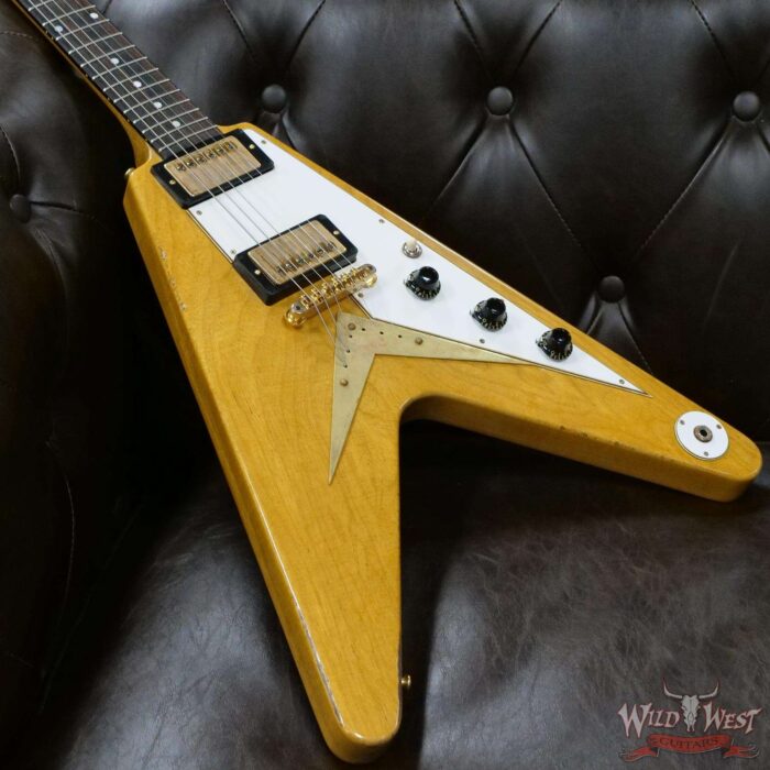 Gibson Custom Shop Limited 1 of 81 the 1958 Korina Flying V Brazilian Rosewood Board Murphy Lab Aged - Image 9
