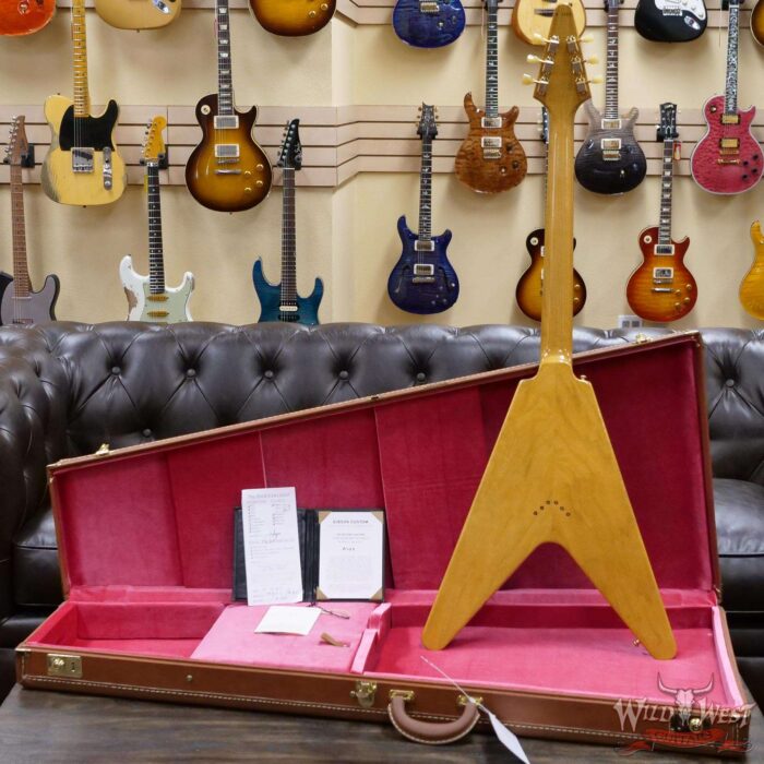 Gibson Custom Shop Limited 1 of 81 the 1958 Korina Flying V Brazilian Rosewood Board Murphy Lab Aged - Image 11