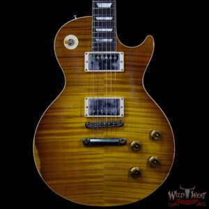 Gibson Custom Shop 1959 Les Paul Aged R9 Hand Selected Killer Top Brazilian Rosewood Board Honey Lemon Fade 8.10 Lbs - Image 2