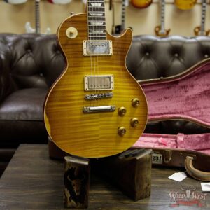 Gibson Custom Shop 1959 Les Paul Aged R9 Hand Selected Killer Top Brazilian Rosewood Board Honey Lemon Fade 8.10 Lbs - Image 11