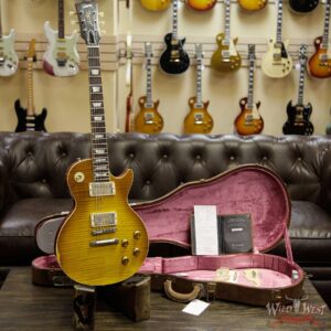 Gibson Custom Shop Historic 1959 Les Paul Aged Hand Selected Killer Top Brazilian Rosewood Board Honey Lemon Fade 8.40 LBS - Image 11