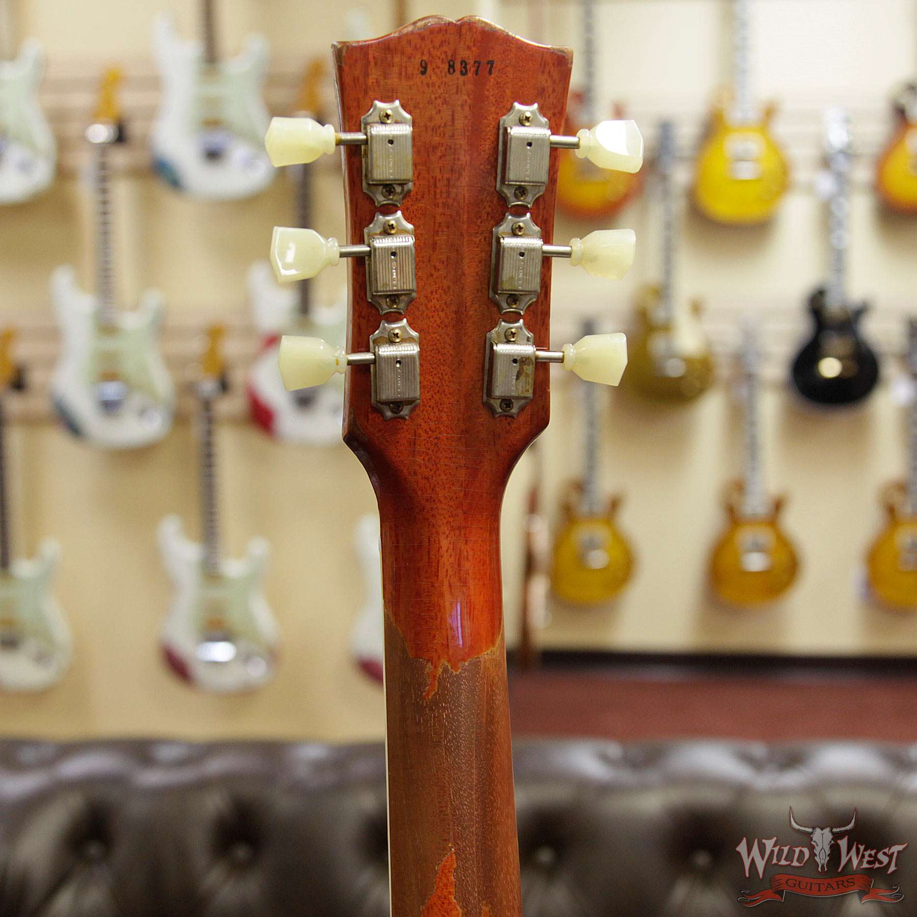gibsoncs-1959lp-ha-vc-98377-hb__wwg.jpg Gibson Custom Shop Historic 1959 Les Paul Heavy Aged Hand Selected Killer Top Brazilian Rosewood Board Vintage Cherry 7.95 LBS - Image 7