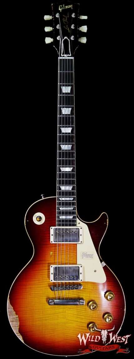 Gibson Custom Shop Historic 1959 Les Paul Heavy Aged Hand Selected Killer Top Brazilian Rosewood Board Vintage Cherry 7.95 LBS