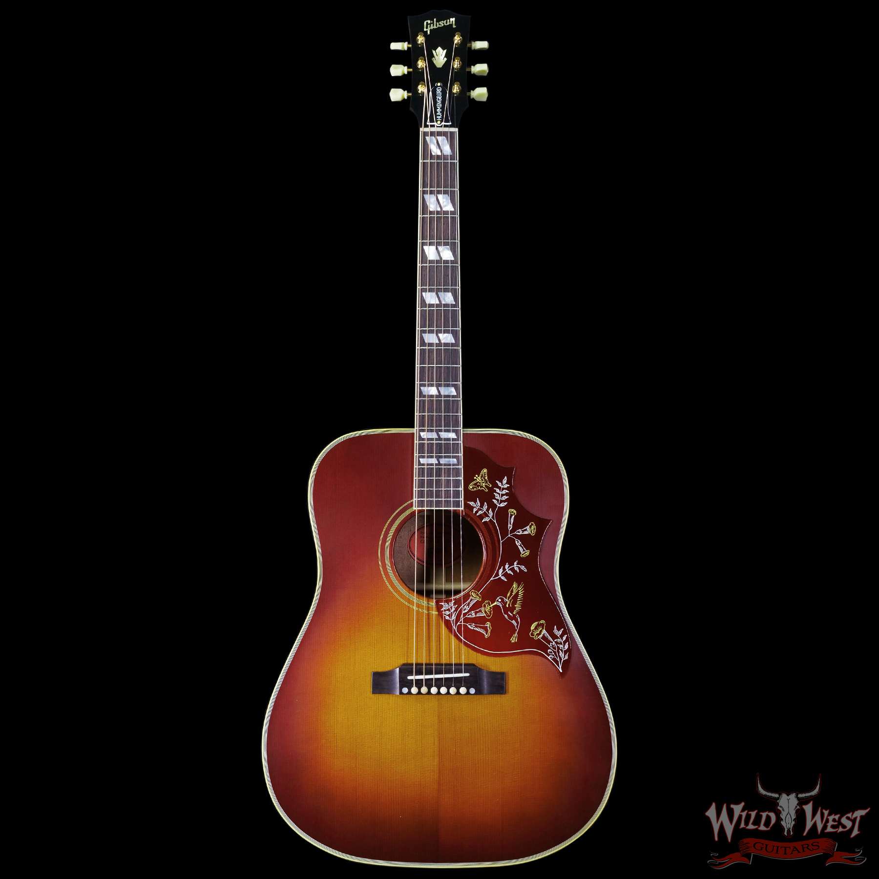 gibsoncs-1960hummingbird-20233067-c1__wwg.jpg Gibson Acoustic Custom Shop 1960 Hummingbird Fixed Bridge Heritage Cherry Sunburst - Image 3