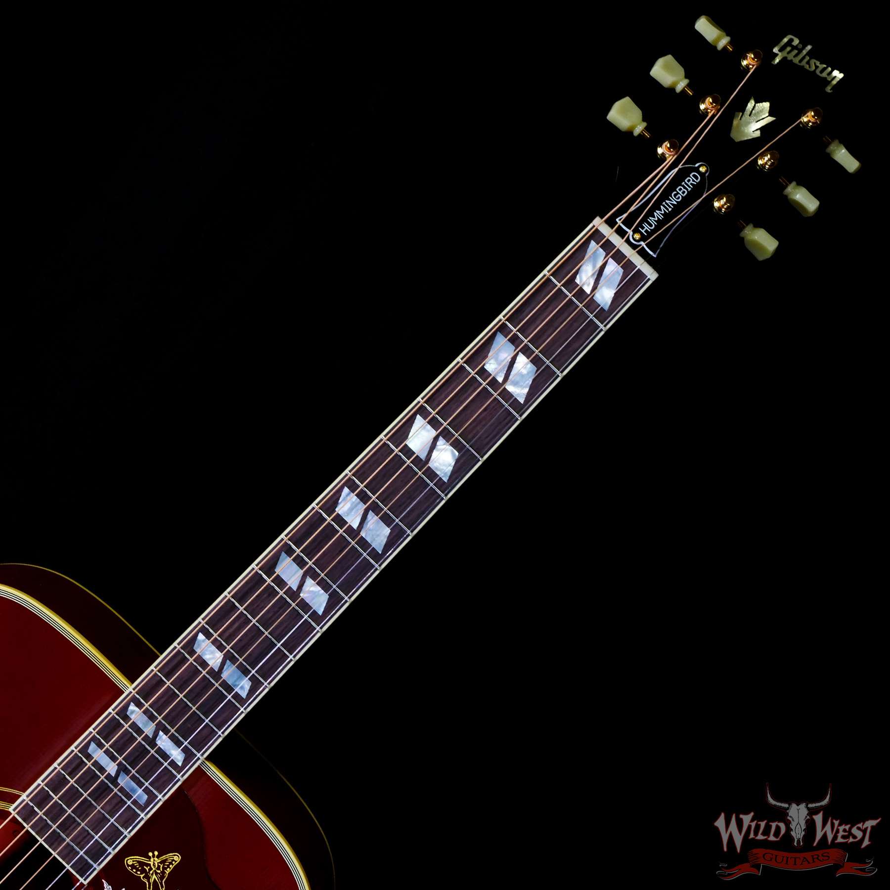 gibsoncs-1960hummingbird-20233067-c2__wwg.jpg Gibson Acoustic Custom Shop 1960 Hummingbird Fixed Bridge Heritage Cherry Sunburst - Image 4