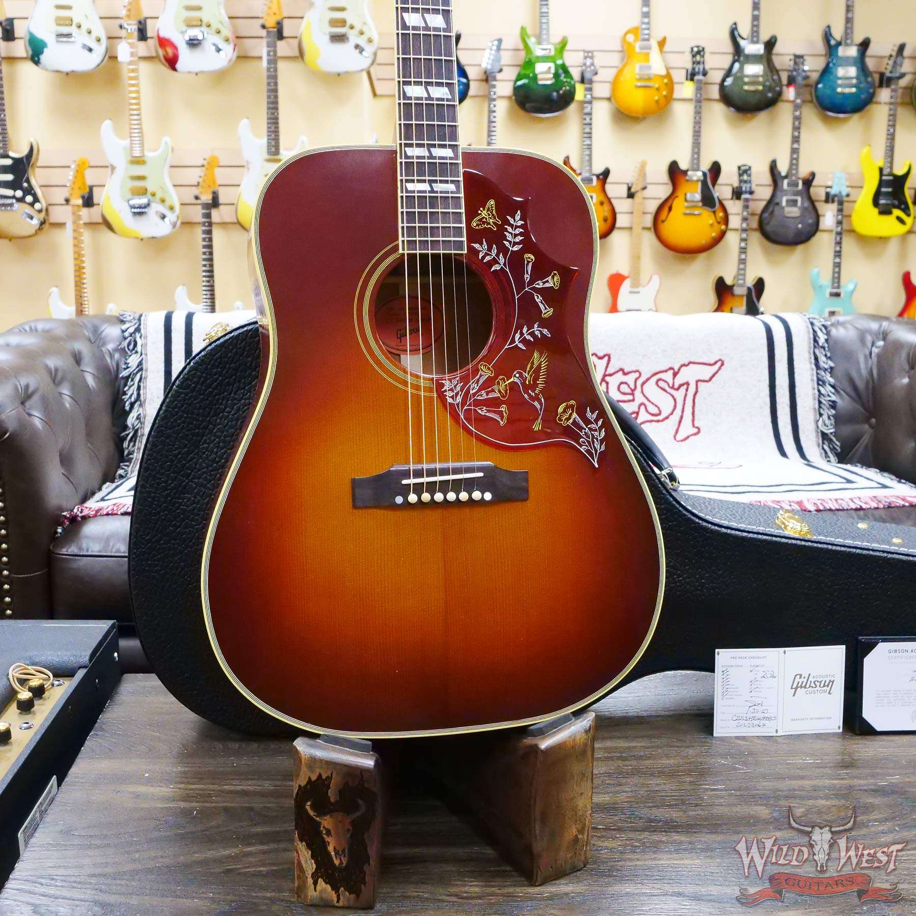 gibsoncs-1960hummingbird-20233067-d3__wwg.jpg Gibson Acoustic Custom Shop 1960 Hummingbird Fixed Bridge Heritage Cherry Sunburst - Image 7