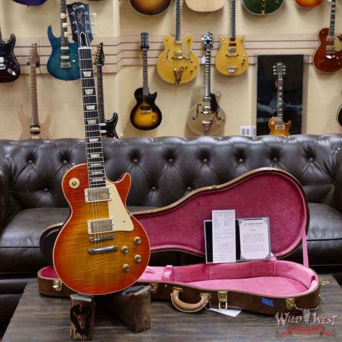 Gibson Custom Shop 60th Anniversary 1960 Les Paul Standard VOS V2 Orange Lemon Fade 8.35 LBS - Image 7