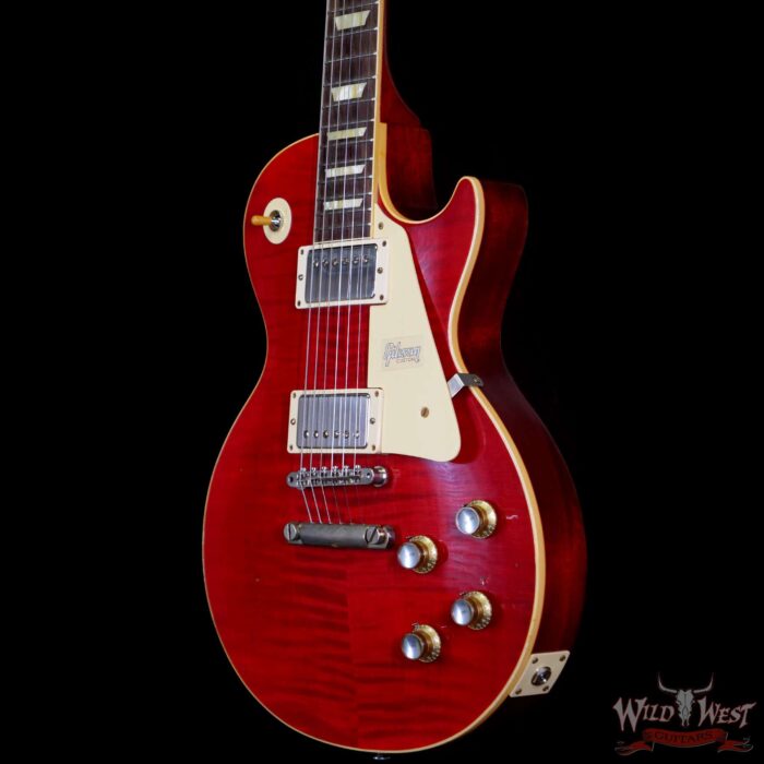 Gibson Custom Shop 1960 Les Paul Standard ‘60 Reissue R0 Figured Top Aged Cherry Red BOTB Page 158 8.45 LBS - Image 2