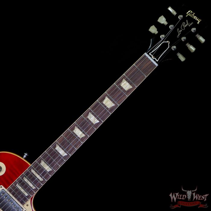 Gibson Custom Shop 1960 Les Paul Standard ‘60 Reissue R0 Figured Top Aged Cherry Red BOTB Page 158 8.45 LBS - Image 4