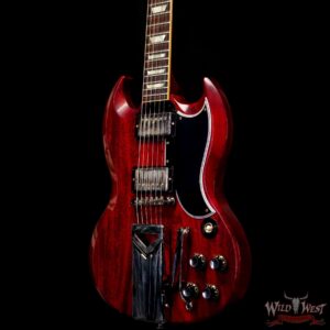 Gibson Custom Shop 60th Anniversary 1961 Les Paul SG Standard With Sideways Vibrola Cherry Red 7.95 LBS - Image 2