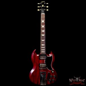 Gibson Custom Shop 60th Anniversary 1961 Les Paul SG Standard With Sideways Vibrola Cherry Red 7.95 LBS - Image 3