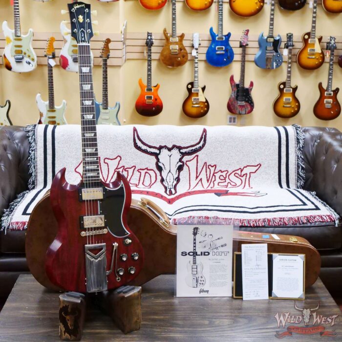 Gibson Custom Shop 60th Anniversary 1961 Les Paul SG Standard With Sideways Vibrola Cherry Red 7.95 LBS - Image 6