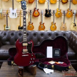 Gibson Custom Shop M2M 1961 Les Paul SG Standard Reissue Stop Bar Light Aged Faded Cherry - Image 6