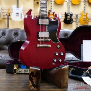 Gibson Custom Shop M2M 1961 Les Paul SG Standard Reissue Stop Bar Light Aged Faded Cherry - Image 8