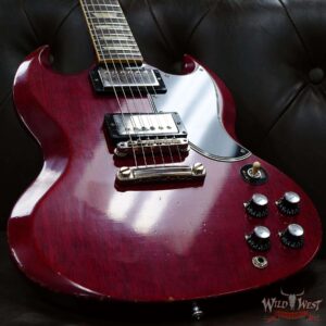 Gibson Custom Shop M2M 1961 Les Paul SG Standard Reissue Stop Bar Light Aged Faded Cherry - Image 9
